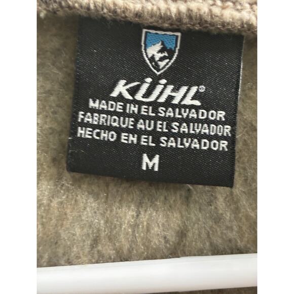 Kuhl Europa 1/4 Zip Sweater Mens Sz M Oatmeal Brown Alfpaca - Picture 4 of 6